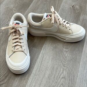 Nike Women's Sneakers in Cream and White